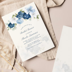 Budget Stusty Blue Floral Bridal Shower