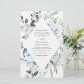 Budget Stusty Blue Floral Greenery Wedding (Staand voorkant)