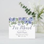Budget Stusty Blue Floral Ik heb Kaart verplaatst (Staand voorkant)