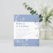 Budget Stusty Blue Floral Paper Weduwen (Staand voorkant)