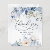 Budget Stusty Blue Floral Weddenschap Hartelijk da (Voorkant / Achterkant)