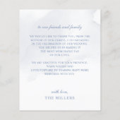 Budget Stusty Blue Floral Weddenschap Hartelijk da (Achterkant)