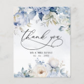 Budget Stusty Blue Floral Weddenschap Hartelijk da (Voorkant)