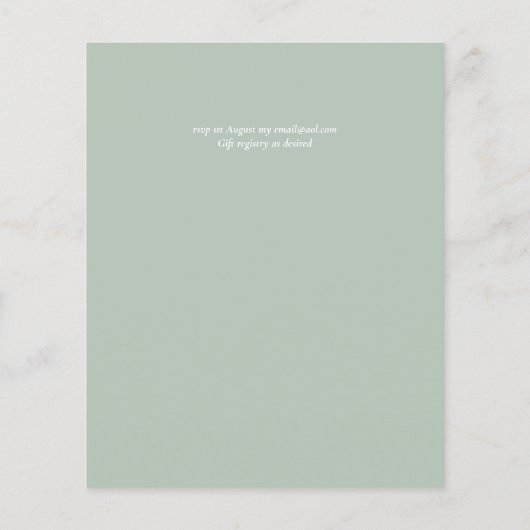 Budget Stusty Blue Floral Wedding (Achterkant)