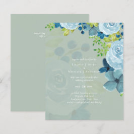 Budget Stusty Blue Floral Wedding