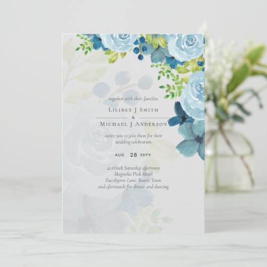 Budget Stusty Blue Floral Wedding (Staand voorkant)