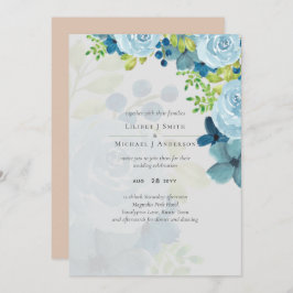 Budget Stusty Blue Floral Wedding
