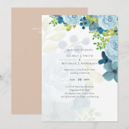 Budget Stusty Blue Floral Wedding