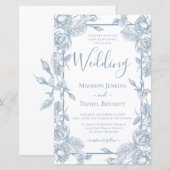 Budget Stusty Blue Floral Wedding (Voorkant / Achterkant)