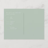 Budget Stusty Blue Floral Wedding Briefkaart (Achterkant)