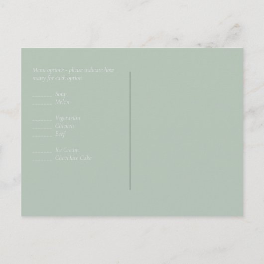 Budget Stusty Blue Floral Wedding Briefkaart (Achterkant)
