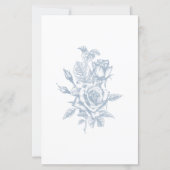 Budget Stusty Blue Floral Wedding Celebration (Achterkant)