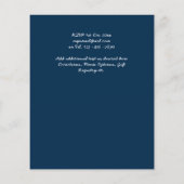 BUDGET Stusty Blue Floral Wedding Invites (Achterkant)