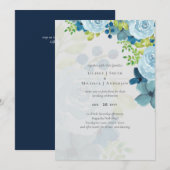 Budget Stusty Blue Flowers Sage Wedding (Voorkant / Achterkant)