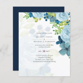 Budget Stusty Blue Flowers Sage Wedding