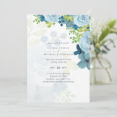 Budget Stusty Blue Flowers Sage Wedding (Staand voorkant)