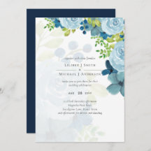 Budget Stusty Blue Flowers Sage Wedding