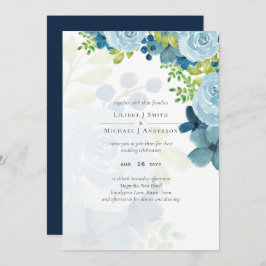 Budget Stusty Blue Flowers Sage Wedding