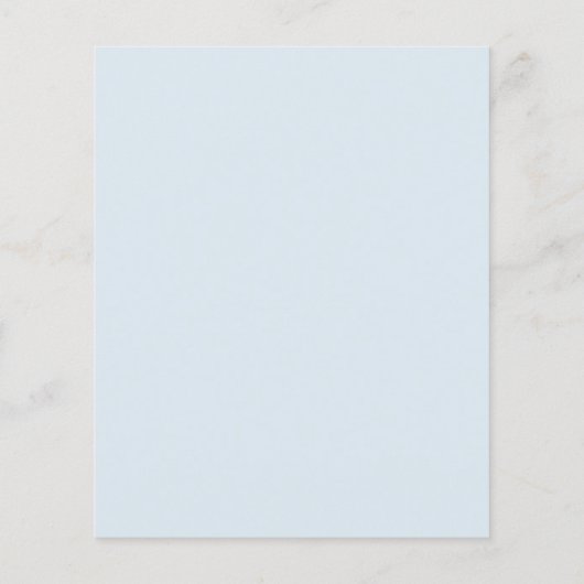 Budget Stusty Blue Quinceañera Floral Invitation Flyer (Achterkant)