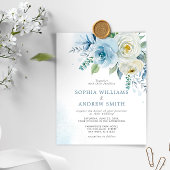 Budget Stusty Blue Roos Floral Wedding
