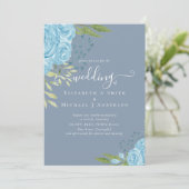 BUDGET Stusty Blue Rozen Weddenschap Budget (Staand voorkant)