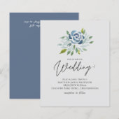 Budget Stusty Blue Sage Green Floral Wedding (Voorkant / Achterkant)