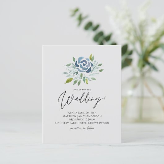 Budget Stusty Blue Sage Green Floral Wedding (Staand voorkant)