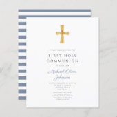 Budget Stusty Blue Stripes Boy First Community (Voorkant / Achterkant)