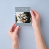 BUDGET Stusty Blue Weddenfoto Hartelijk dank Flyer (Hand)