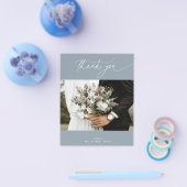 BUDGET Stusty Blue Weddenfoto Hartelijk dank Flyer (Enkel)