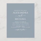 Budget Stusty Blue Weddenschap met Foto Uitnodigin Flyer (Voorkant)