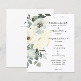 Budget Stusty Blue & White Floral Wedding