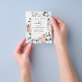 Budget Stusty Pink Brunch & Bubble Vrijgezellenfee Flyer (Hand)