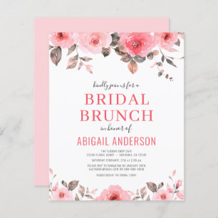 Budget Stusty Pink Floral Bridal Shower