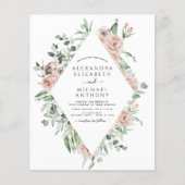 Budget Stusty Pink Floral Foto Eucalyptus Weddensc (Voorkant)