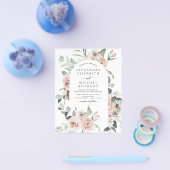 Budget Stusty Pink Floral Foto Weduwschap Flyer (Enkel)