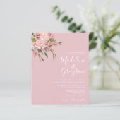 BUDGET Stusty Pink Floral Weddenschap (Staand voorkant)