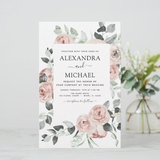 Budget Stusty Pink Floral Wedding (Staand voorkant)