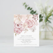 Budget Stusty Pink Florals QR Code Weddenschap Uit (Staand voorkant)