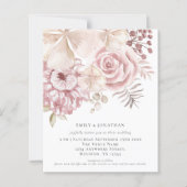 Budget Stusty Pink Florals QR Code Weddenschap Uit (Voorkant)