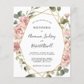 Budget Stusty Pink Rose Floral Wedding (Voorkant)