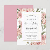 Budget Stusty Pink Rose Floral Wedding (Voorkant / Achterkant)
