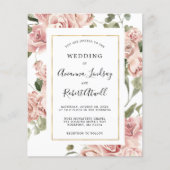 Budget Stusty Pink Rose Floral Wedding (Voorkant)