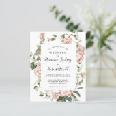 Budget Stusty Pink Rose Floral Wedding (Staand voorkant)