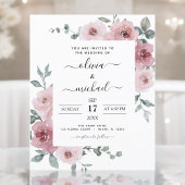 Budget Stusty Roos Pink Floral Wedding Flyer