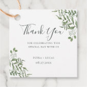 Budget Succulent Eucalyptus Leaves Bedankt Bedankjes Labels (Voorkant)