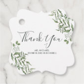 Budget Succulent Eucalyptus Leaves Bedankt Bedankjes Labels (Voorkant)