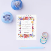 Budget Succulent Wedding Uitnodiging Flyer (Enkel)