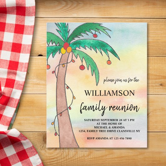 Budget Summer Family Reunion Uitnodiging