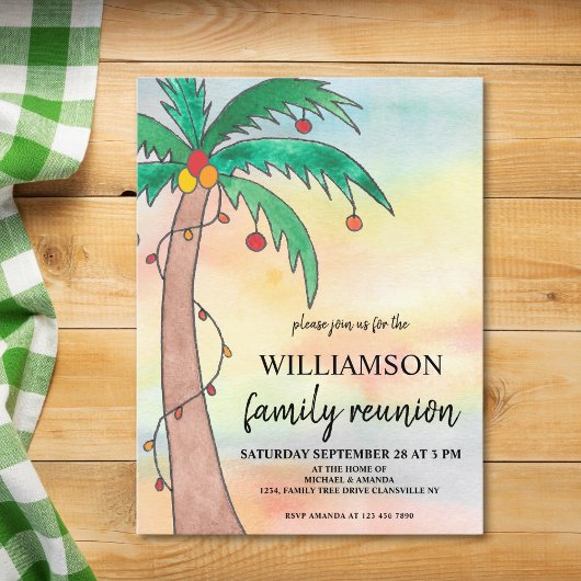 Budget Summer Family Reunion Uitnodiging